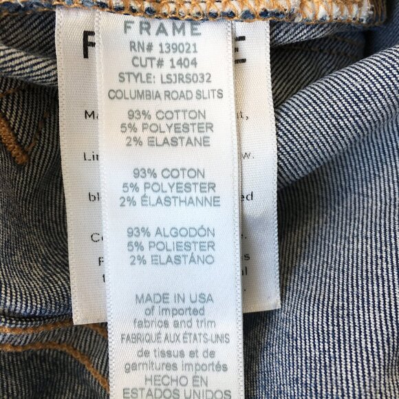 FRAME Columbia Road Slits Distressed Fray Hem Le Skinny De Jeanne Jeans - Picture 4 of 13